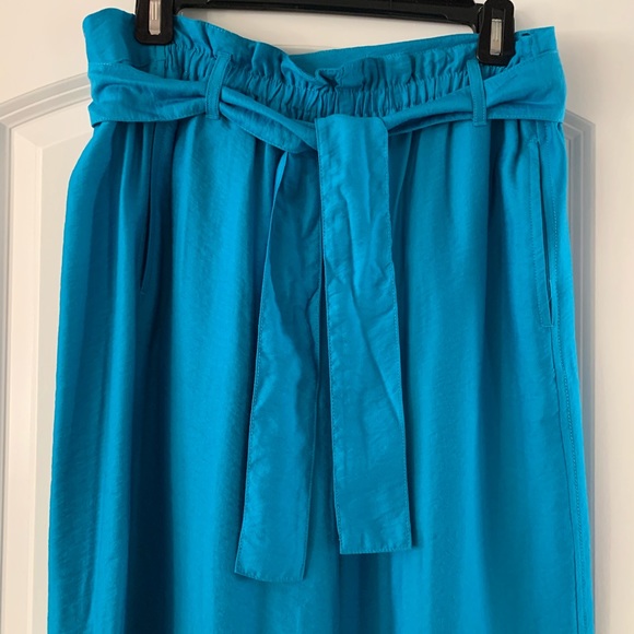 DKNY Solid Pull On Belted Wide Leg Pants - Picture 12 of 12
